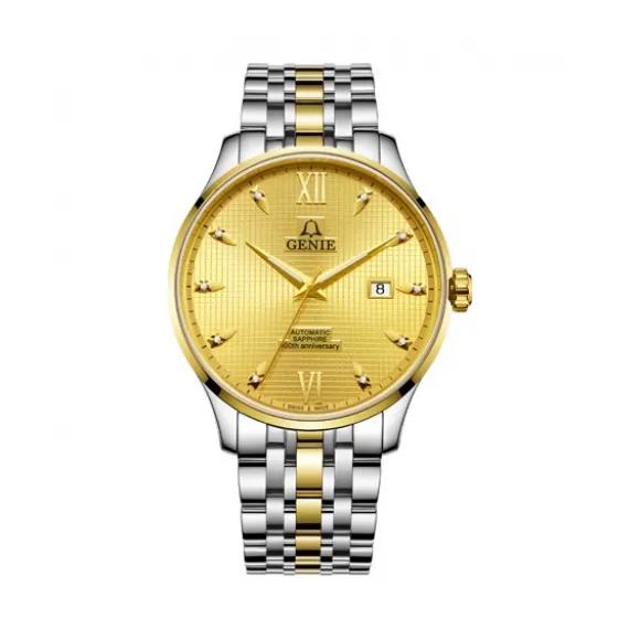 爵尼/Genie 宇宙天文台系列 316L精钢 41.5mm 自动机械机芯 男表 GNQ-T1848M-18KDG