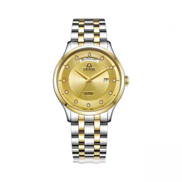 爵尼/Genie 尊特斯系列 316L精钢 41mm 自动机械机芯 男表 GNQ-T1853M-AGG