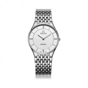 爵尼/Genie 超薄雅情系列 316L精钢 35mm 石英机芯 女表 GNQ-T1997M-Y