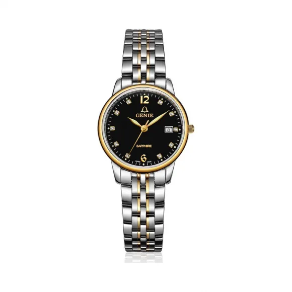 爵尼/Genie 真情系列 316L精钢 28mm 石英机芯 女表 GNQ-T2006L-1GB