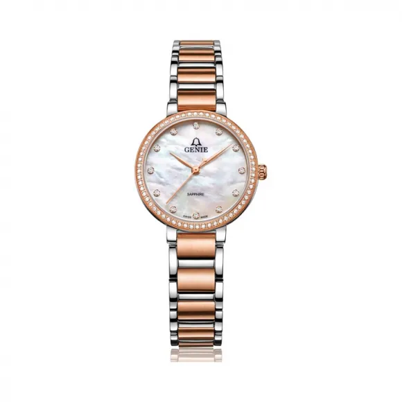 爵尼/Genie 宝丽系列 316L精钢 27mm 石英机芯 女表 GNQ-T2025L-QDRW