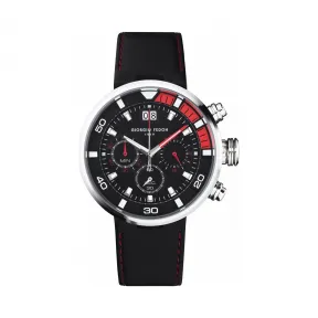 乔治菲登GF1919手表石英夜光计时日历皮带男女情侣腕表 红色GFBQ002