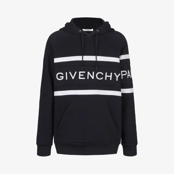 纪梵希/Givenchy 男士 撞色条纹连帽衫 BMJ02L3Y3P-004
