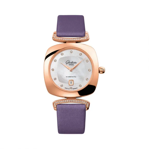 格拉苏蒂/Glashutte Original Ladies 女士系列 18K红金 石英机芯 女表 1-03-01-08-05-02