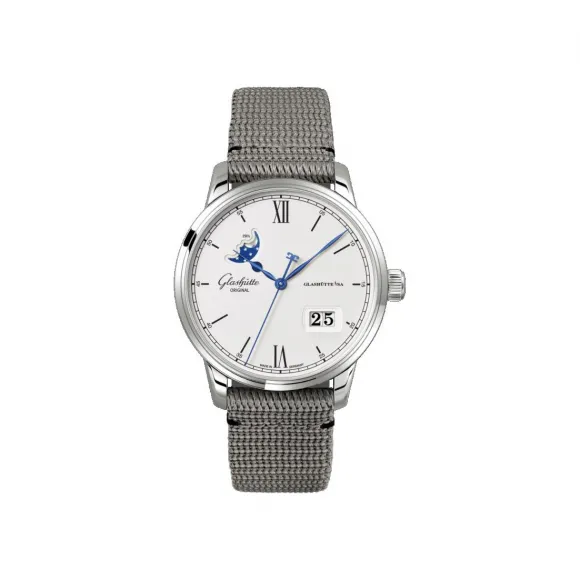 格拉苏蒂/Glashutte Original 议员卓越大日历月相腕表 1-36-04-01-02-36 40.00MM 自动机械机芯 精钢 