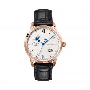 格拉苏蒂/Glashutte Original Senator 参议员系列 18K金、精钢 自动机械机芯 男表 1-36-04-02-05-50