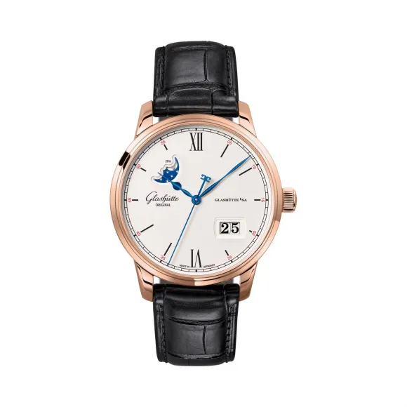 格拉苏蒂/Glashutte Original Senator 参议员系列 18K金、精钢 自动机械机芯 男表 1-36-04-02-05-50