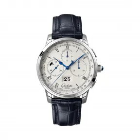 格拉苏蒂/Glashutte Original Senator 参议员系列 铂金 自动机械机芯 男表 1-37-01-02-03-50