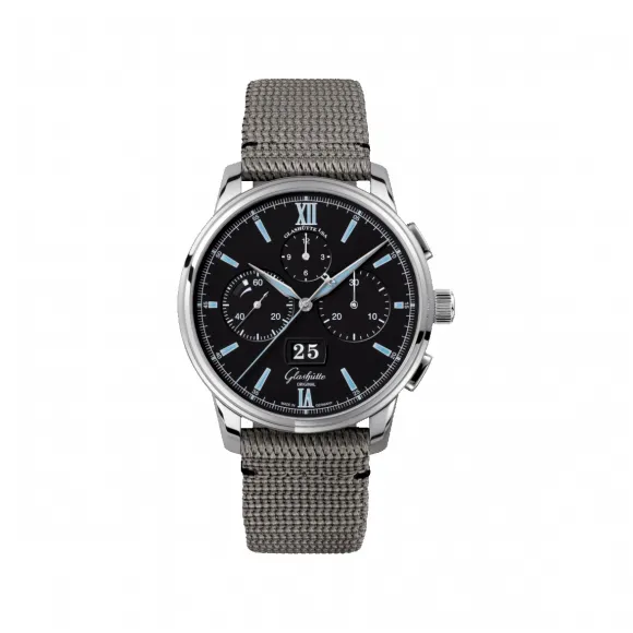 格拉苏蒂/Glashutte Original 议员大日历计时腕表 1-37-01-03-02-36 42.00MM 自动机械机芯 精钢 