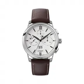 格拉苏蒂/Glashutte Original Senator 参议员系列 精钢 自动机械机芯 男表 1-37-01-05-02-07