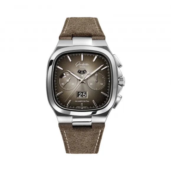 格拉苏蒂/Glashutte Original 抛光及缎面磨砂精钢 自动机械机芯 1-37-02-05-02-35