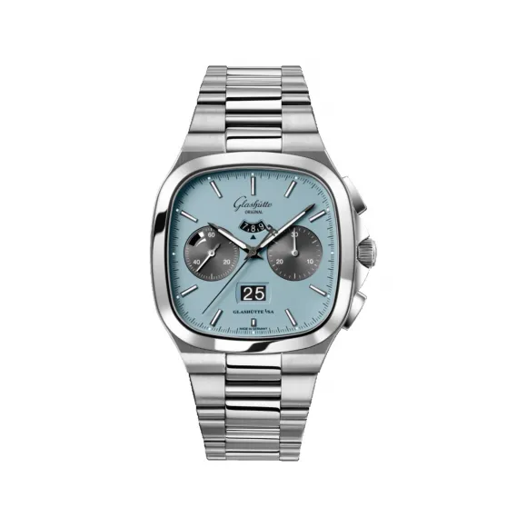 格拉苏蒂/Glashutte Original 复古系列 七零年代大日历计时腕表 1-37-02-13-02-70 40.00 x 40.00 MM 自动机械机芯 男表 W1-37-02-13-02-70