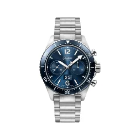 格拉苏蒂/Glashutte Original 开拓系列 SeaQ计时腕表 1-37-23-02-81-70 43.20 MM 不锈钢 自动机械机芯 男表