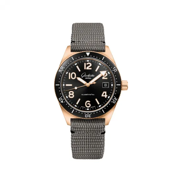 格拉苏蒂/Glashutte Original 开拓系列 39.50 MM 红色18k金 自动机械机芯 男表 1-39-11-17-91-34