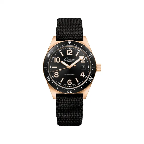 格拉苏蒂/Glashutte Original 开拓系列 SeaQ 1-39-11-17-91-35 39.50 MM 红色18k金 自动机械机芯 男表