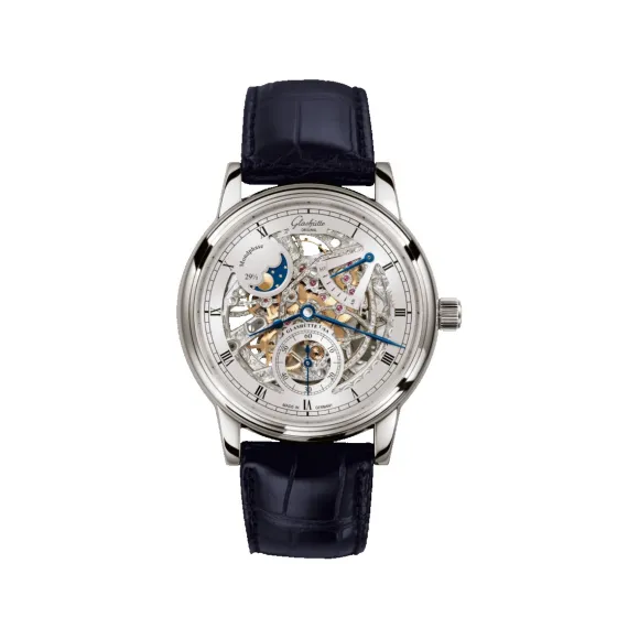 格拉苏蒂/Glashutte Original Senator 参议员系列 18K白色金表 手动机械机芯 男表 1-49-13-15-04-30