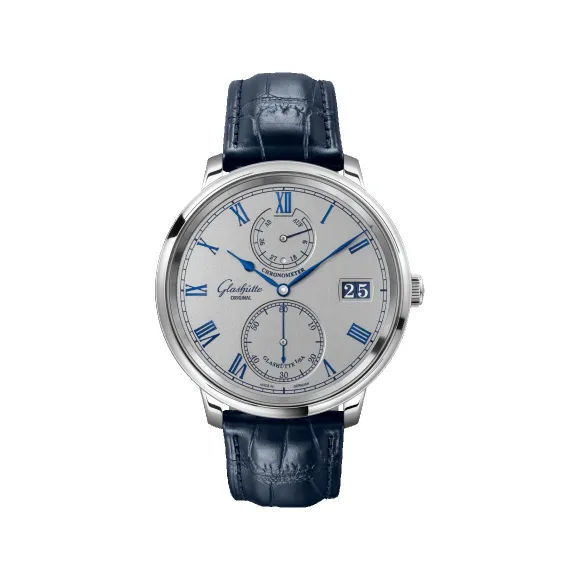 格拉苏蒂/Glashutte Original 议员系列 议员天文台腕表 1-58-08-01-04-61 42.00 MM 手动机械机芯 男表 W1-58-08-01-04-61