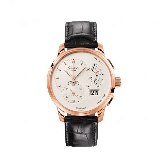 格拉苏蒂/Glashutte Original Pano 偏心系列 18K红金 手动机械机芯 男表 1-61-03-25-15-04