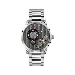 格拉苏蒂/Glashutte Original pano-偏心系列 精钢 42.00 毫米 手动机械机芯 男表 1-66-06-04-22-71