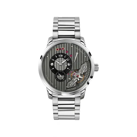 格拉苏蒂/Glashutte Original pano-偏心系列 精钢 42.00 毫米 手动机械机芯 男表 1-66-06-04-22-71