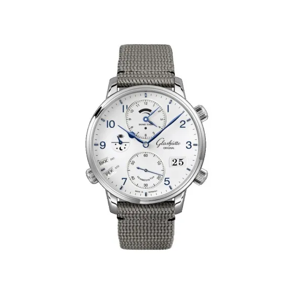 格拉苏蒂/Glashutte Original 议员世界时腕表 1-89-02-03-02-36 44.00MM 自动机械机芯 精钢 