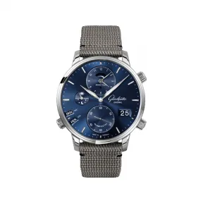 格拉苏蒂/Glashutte Original 议员系列 44.00 MM 精钢 自动机械机芯 男表 1-89-02-05-02-66