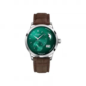 格拉苏蒂/Glashutte Original 偏心系列 40MM 精钢 自动机械机芯 男表 1-90-02-13-32-02