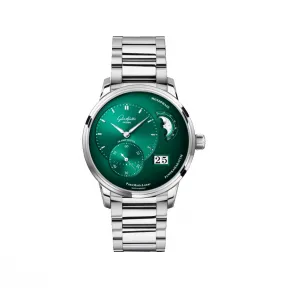 格拉苏蒂/Glashutte Original pano-偏心系列 精钢 40.00 毫米 自动机械机芯 男表 1-90-02-13-32-70