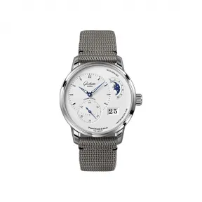 格拉苏蒂/Glashutte Original 偏心月相腕表 1-90-02-42-32-36 40.00MM 自动机械机芯 精钢 