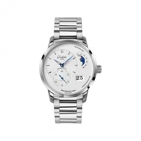 格拉苏蒂/Glashutte Original pano-偏心系列 精钢 40.00 毫米 自动机械机芯 男表 1-90-02-42-32-71