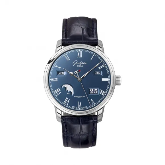 格拉苏蒂/Glashutte Original Senator 参议员系列 精钢 自动机械机芯 男表 100-02-07-12-30