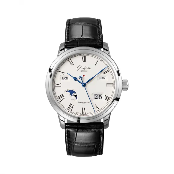 格拉苏蒂/Glashutte Original Senator 参议员系列 精钢 自动机械机芯 男表 100-02-22-12-05