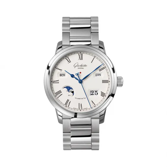 格拉苏蒂/Glashutte Original Senator 参议员系列 精钢 自动机械机芯 男表 100-02-22-12-14