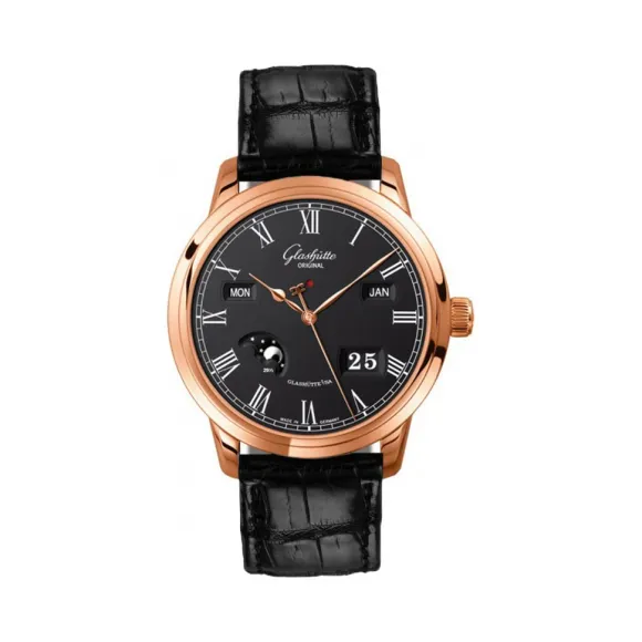 格拉苏蒂/Glashutte Original Senator 参议员系列 18K 红金 自动机械机芯 男表 100-02-25-05-05
