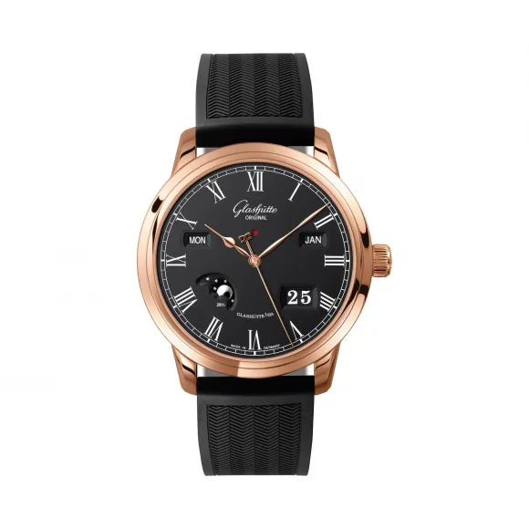 格拉苏蒂/Glashutte Original 艺术与工艺系列 18K红金 自动机械机芯 男表 100-02-25-05-53