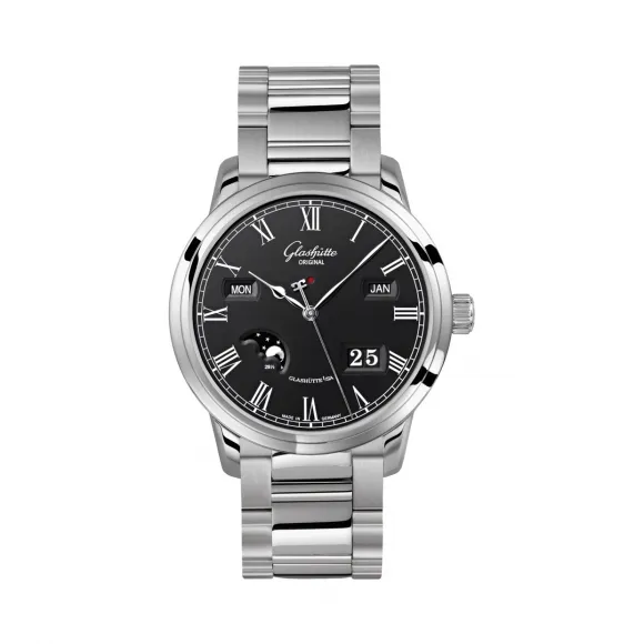 格拉苏蒂/Glashutte Original Senator 参议员系列 精钢 自动机械机芯 男表 100-02-25-12-14