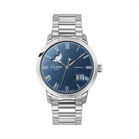 格拉苏蒂/Glashutte Original Senator 参议员系列 精钢 自动机械机芯 男表 100-04-05-12-70