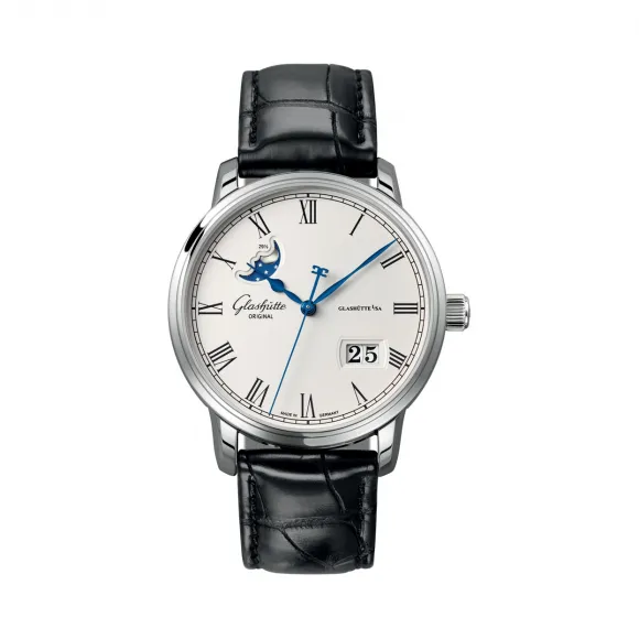 格拉苏蒂/Glashutte Original Senator 参议员系列 精钢 自动机械机芯 男表 100-04-32-12-04