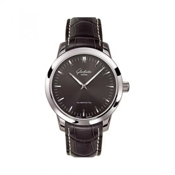 格拉苏蒂/Glashutte Original Senator 参议员系列 精钢 自动机械机芯 男表 100-08-04-02-04