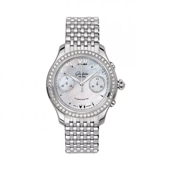 格拉苏蒂/Glashutte Original Ladies 女士系列 精钢镶钻 自动机械机芯 女表 39-34-12-12-14