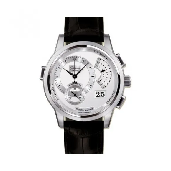 格拉苏蒂/Glashutte Original Pano 偏心系列 18K白金 手动机械机芯 男表 60-01-02-02-06