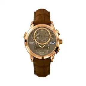 格拉苏蒂/Glashutte Original Pano 偏心系列 18K玫瑰金 自动机械机芯 男表 95-01-14-01-04