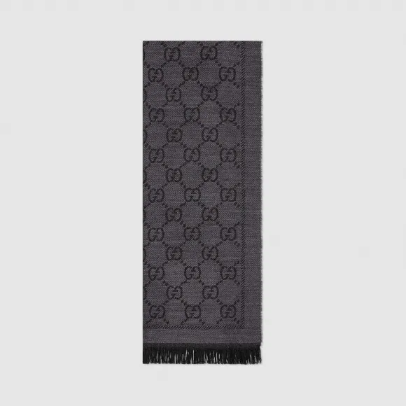古驰/Gucci GG 提花图案针织围巾 133483-3G200-1160