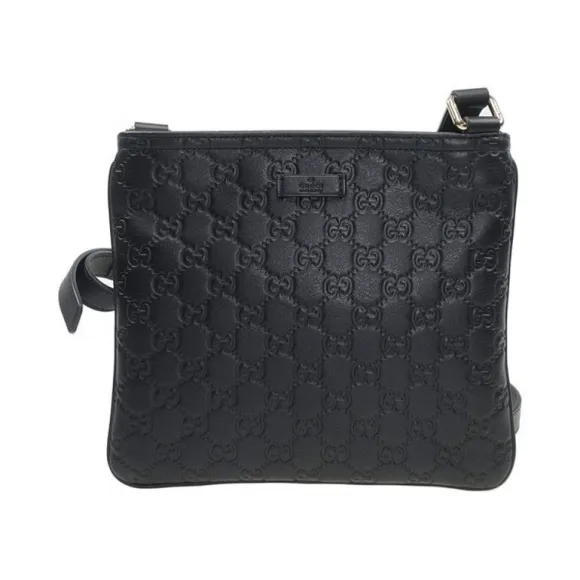 古驰/Gucci 黑色 牛皮  斜挎包 201538-BNX1G-1000