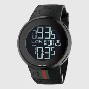 古驰/Gucci I-Gucci 系列超大号 PVD 和橡胶腕表 214201 I16Q0 1060