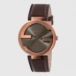古驰/Gucci Interlocking系列超大版棕色腕表 337541 I18A0 8476