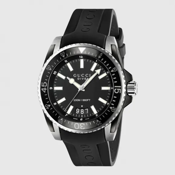 古驰/Gucci Gucci超大号黑色PVD精钢运动手表 385909 I8610 8489