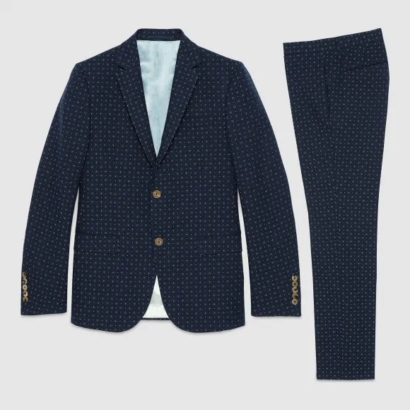 古驰/Gucci Monaco 纯棉羊毛提花西装 406135 Z491B 4251