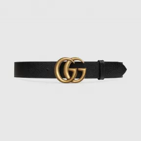 古驰/Gucci 双G带扣皮革腰带 406831-DJ20T-1000