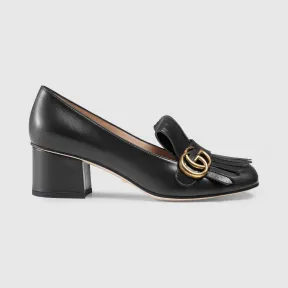 古驰/Gucci GG Marmont系列皮革中跟鞋 408208-C9D00-1000